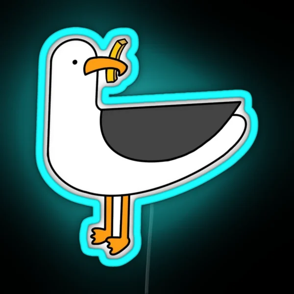 Seagull Fry Thief RGB Neon Sign