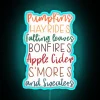 Colorful seasonal decorative signs with customizable RGB neon lighting options