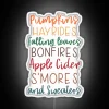 Add vibrant seasonal ambiance with this customizable neon sign.