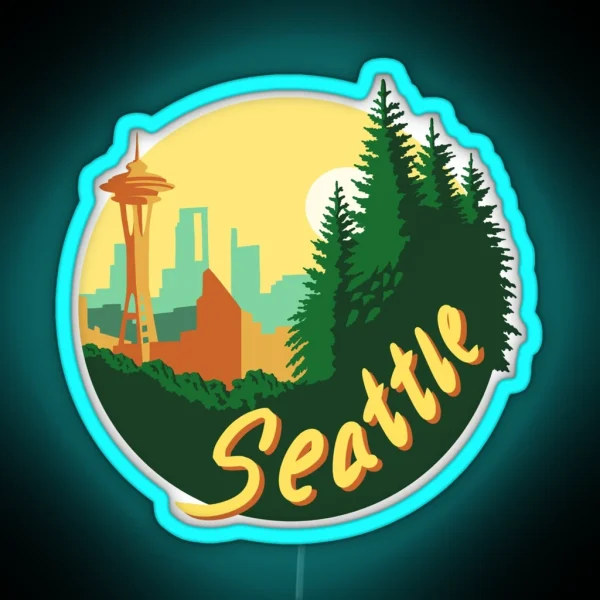 Seattle Overlook RGB Neon Sign