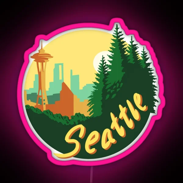 Seattle Overlook RGB Neon Sign
