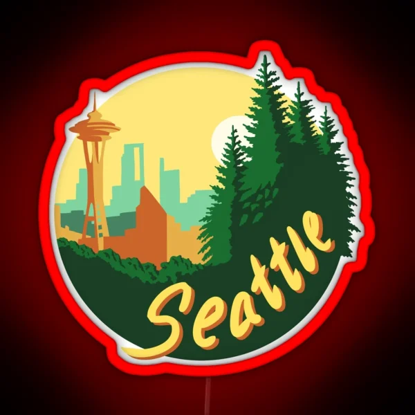 Seattle Overlook RGB Neon Sign