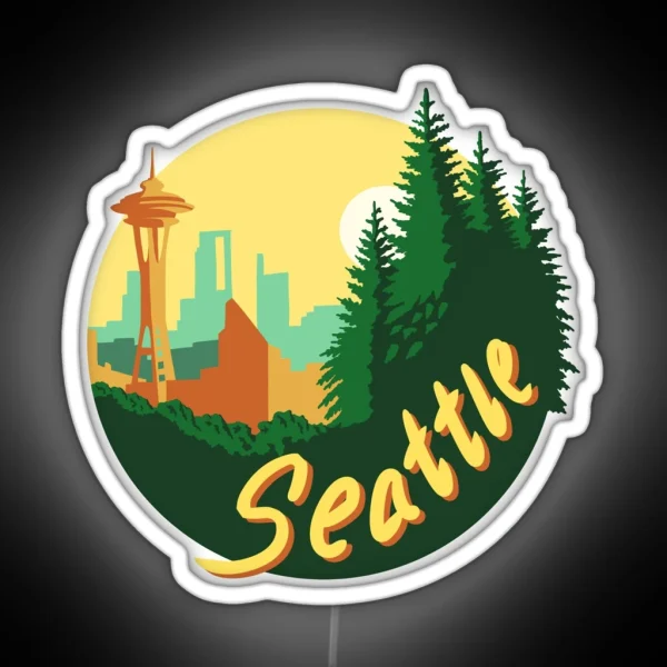 Seattle Overlook RGB Neon Sign
