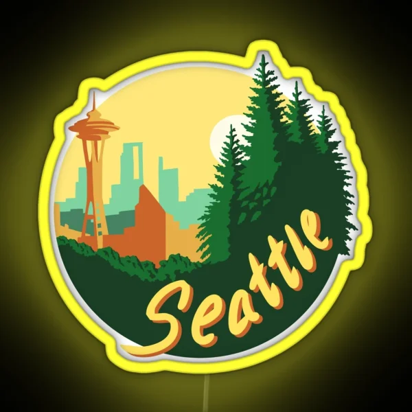 Seattle Overlook RGB Neon Sign