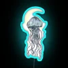 Neon jellyfish seawitch led decorative RGB glow wall art lighting accents