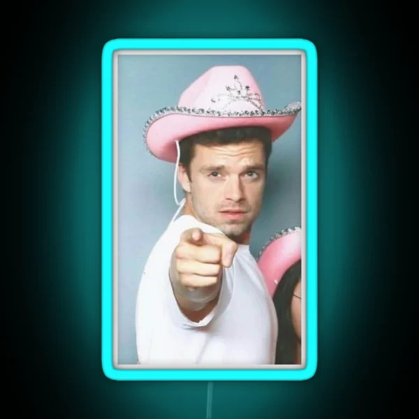 Sebastian Stan Cowboy RGB Neon Sign