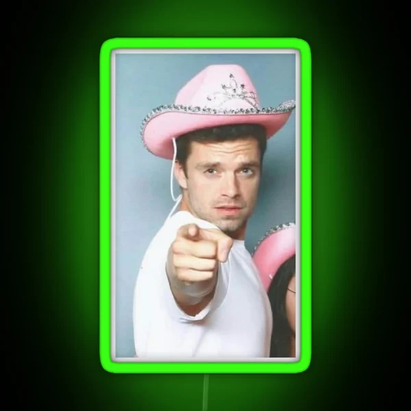 Sebastian Stan Cowboy RGB Neon Sign