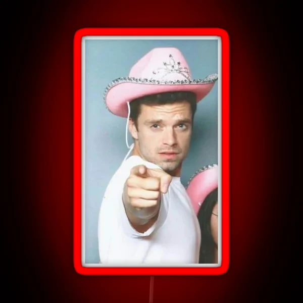 Sebastian Stan Cowboy RGB Neon Sign