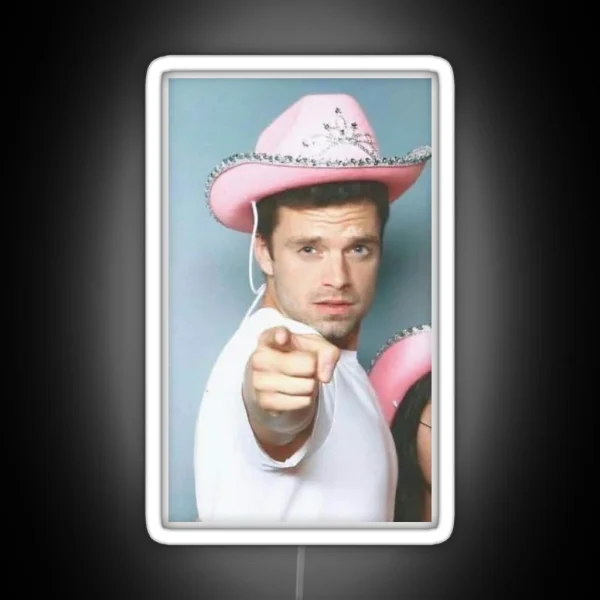 Sebastian Stan Cowboy RGB Neon Sign