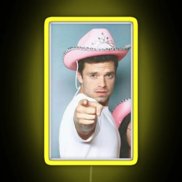Sebastian Stan Cowboy RGB Neon Sign