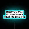Vibrant RGB Neon Sign for True Fans of Sebastian Stan
