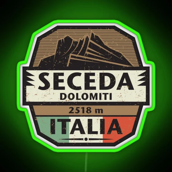 Seceda Dolomiti RGB Neon Sign