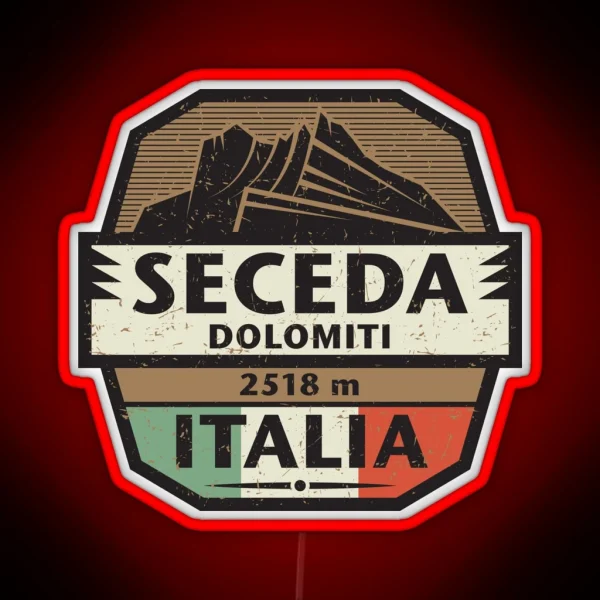 Seceda Dolomiti RGB Neon Sign
