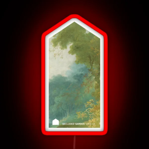 Secluded Garden Paint Chip Art Pantone Art RGB Neon Sign