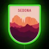 Sedona Arizona themed vibrant RGB neon decorative wall art lighting