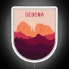 Vibrant Desert Nights Sedona Arizona Cityscape Neon Sign with Color