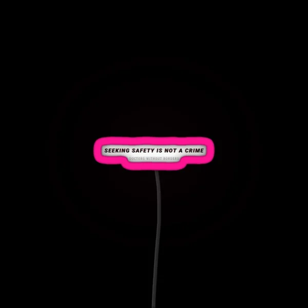 Seeking Safety Is Not A Crime 3 RGB Neon Sign