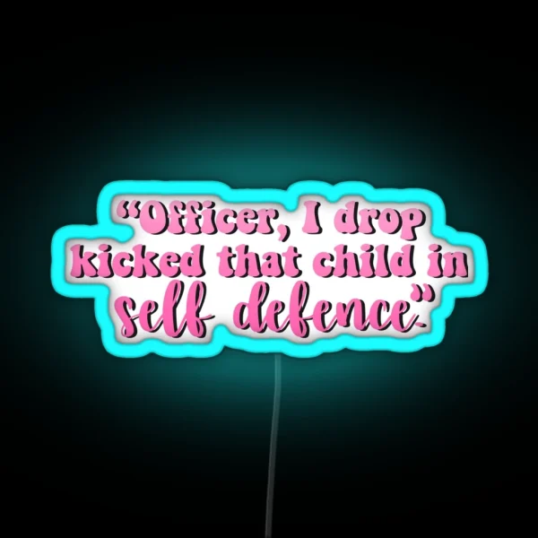 Self Defence Technoblade MCYT Quote RGB Neon Sign