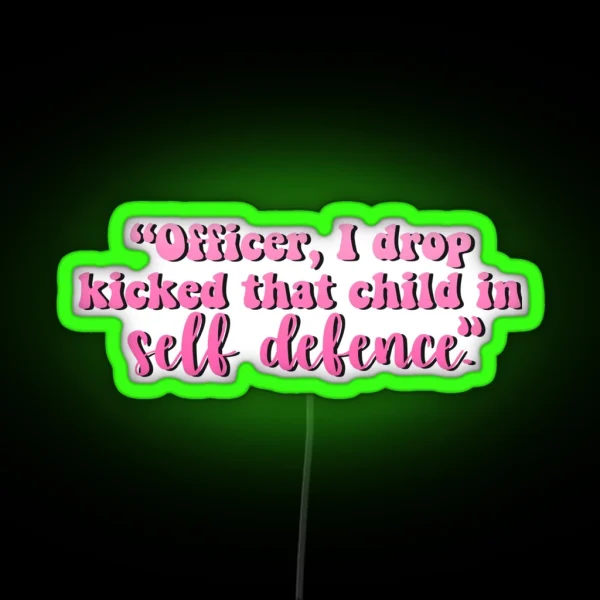 Self Defence Technoblade MCYT Quote RGB Neon Sign