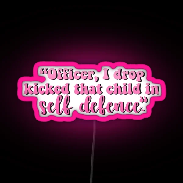 Self Defence Technoblade MCYT Quote RGB Neon Sign