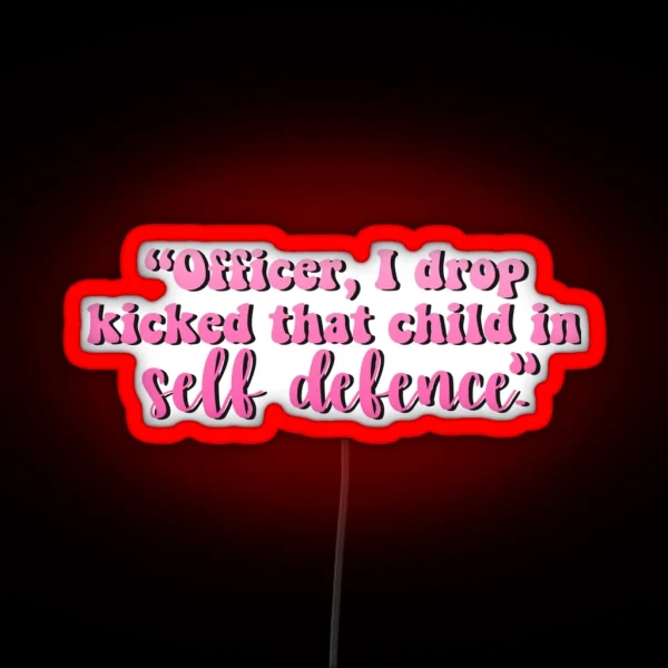 Self Defence Technoblade MCYT Quote RGB Neon Sign