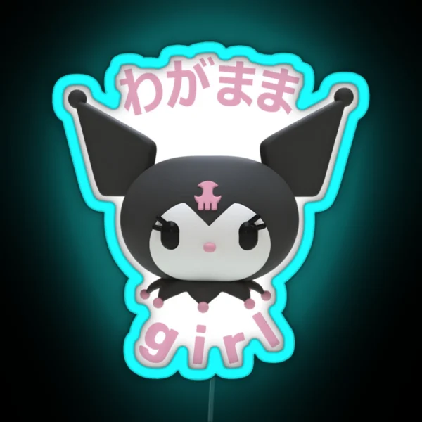 Selfish Girl Kuromi RGB Neon Sign