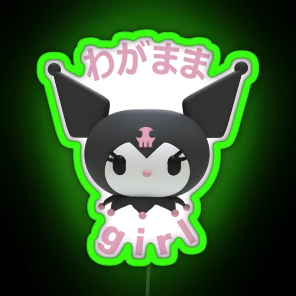 Selfish Girl Kuromi RGB Neon Sign