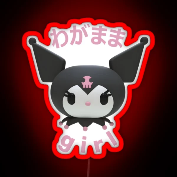 Selfish Girl Kuromi RGB Neon Sign
