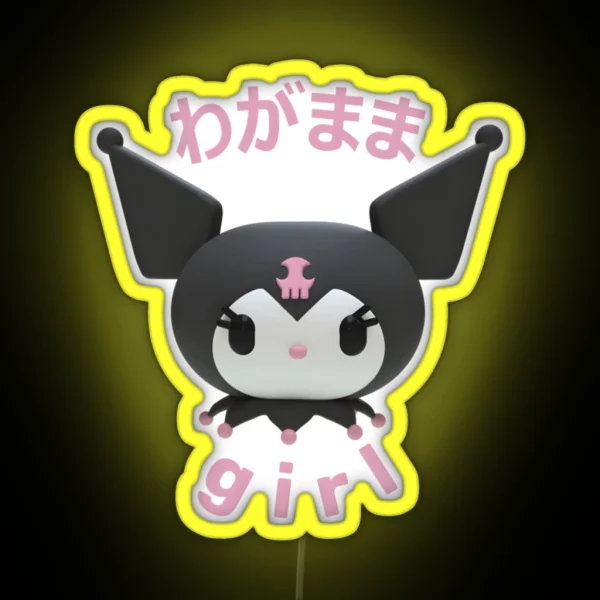 Selfish Girl Kuromi RGB Neon Sign