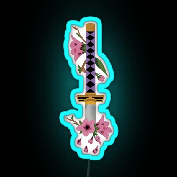 Senbonzakura Cherry Blossom Sword RGB Neon Sign
