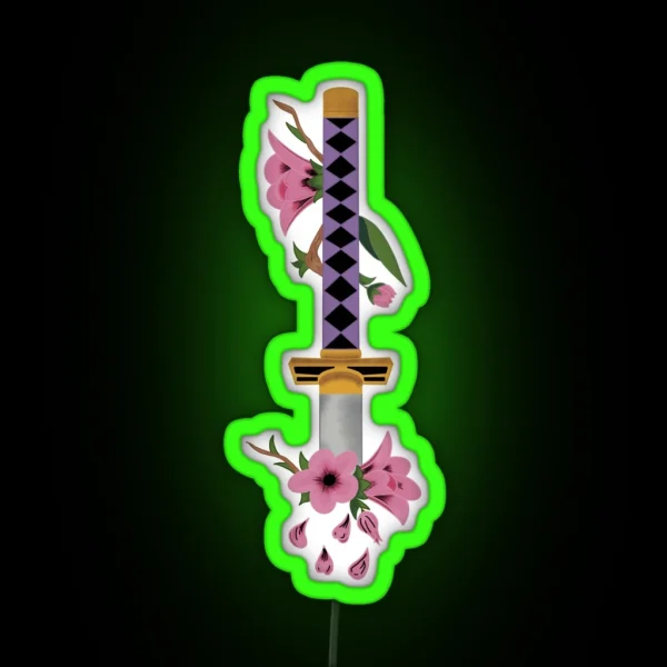 Senbonzakura Cherry Blossom Sword RGB Neon Sign