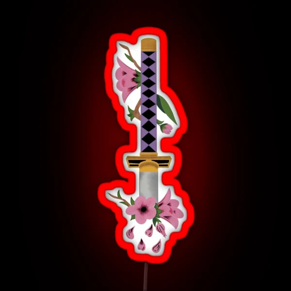 Senbonzakura Cherry Blossom Sword RGB Neon Sign