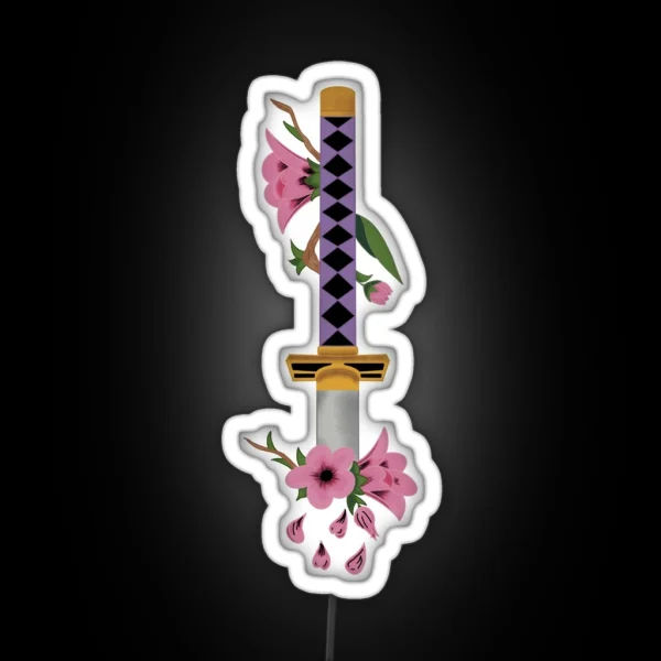 Senbonzakura Cherry Blossom Sword RGB Neon Sign