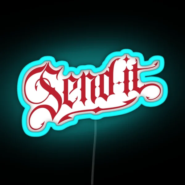 Send It Gothic Tattoo RGB Neon Sign