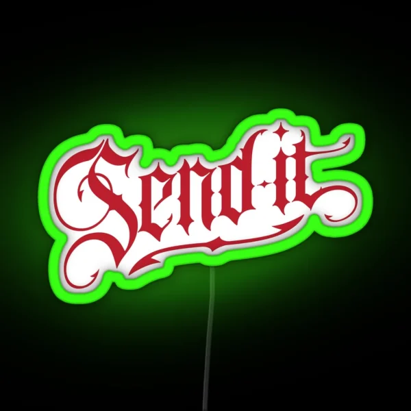 Send It Gothic Tattoo RGB Neon Sign