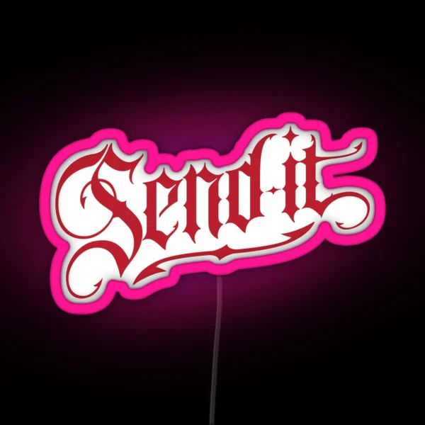 Send It Gothic Tattoo RGB Neon Sign