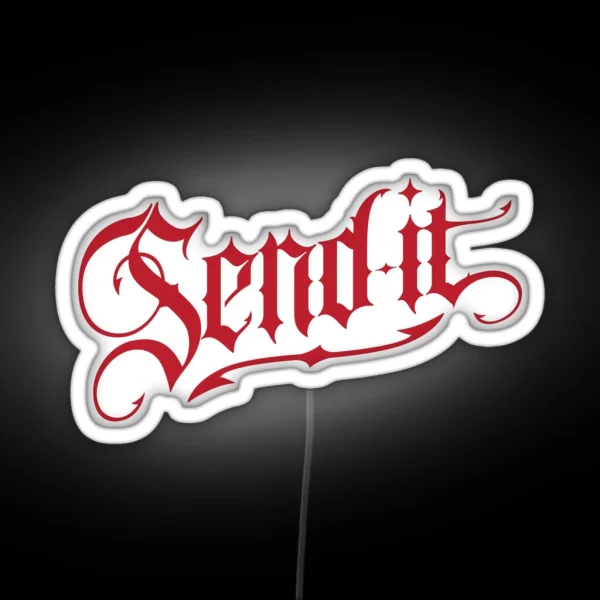Send It Gothic Tattoo RGB Neon Sign