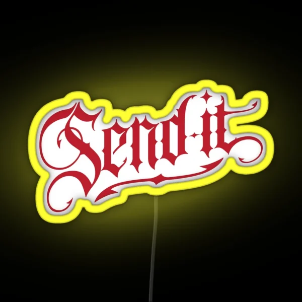 Send It Gothic Tattoo RGB Neon Sign