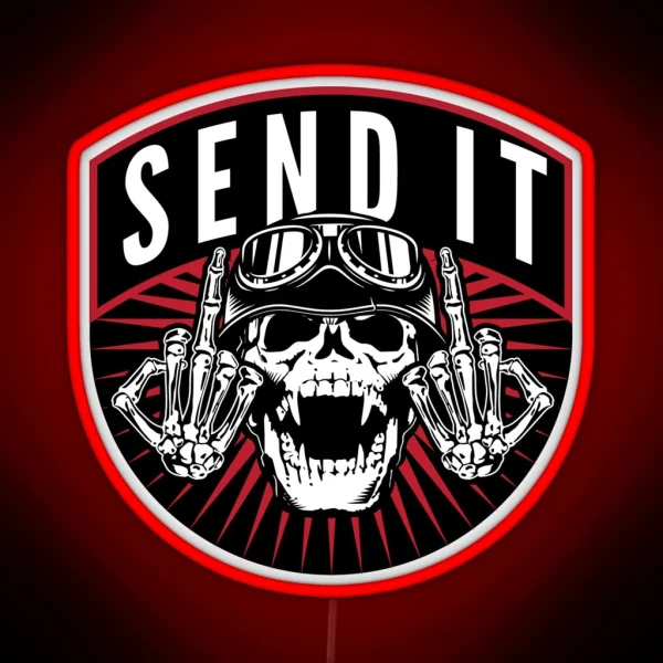 Send It Skull RGB Neon Sign