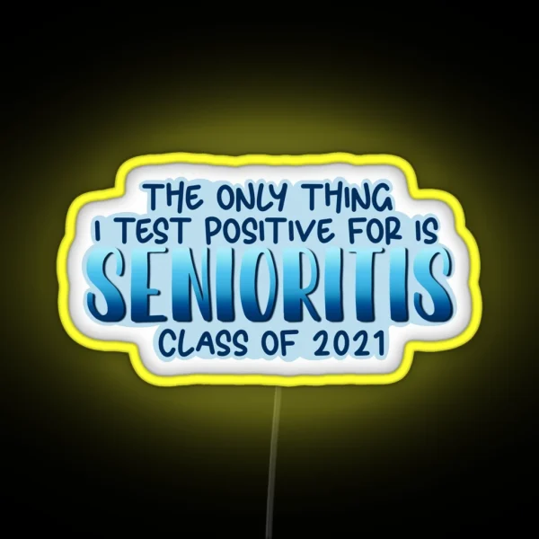 Senioritis Blue RGB Neon Sign