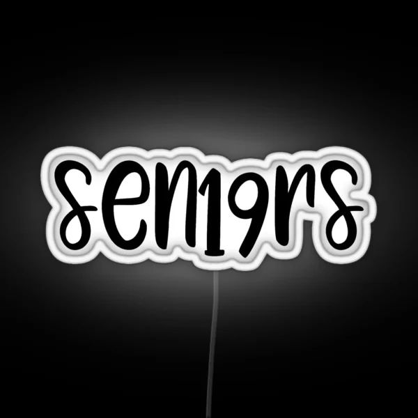 Seniors 19 Cursive RGB Neon Sign