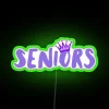 Vintage Senior's Dream Home Decor Neon Sign in RGB Colors