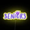 RGB neon light art display for senior personal expression spaces