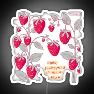 Sensitive Strawberry RGB Neon Sign