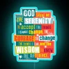 Glowing inspirational serenity prayer original artwork LED wall decor accent