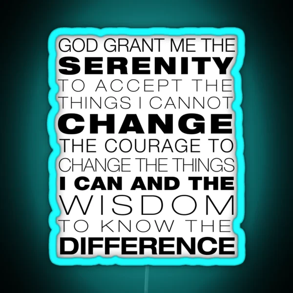 Serenity Prayer RGB Neon Sign
