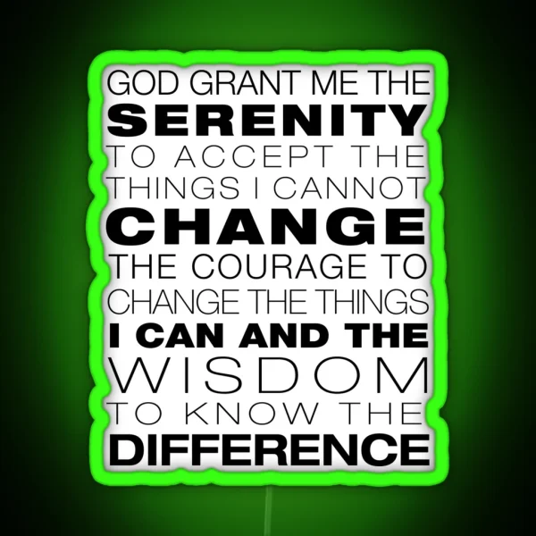 Serenity Prayer RGB Neon Sign