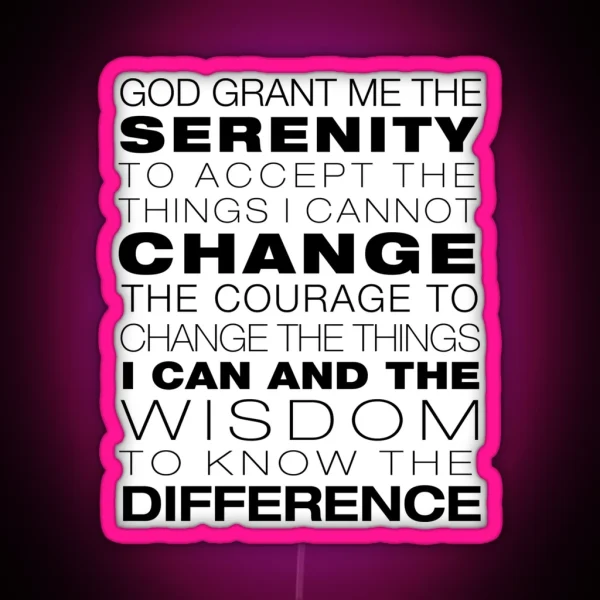 Serenity Prayer RGB Neon Sign