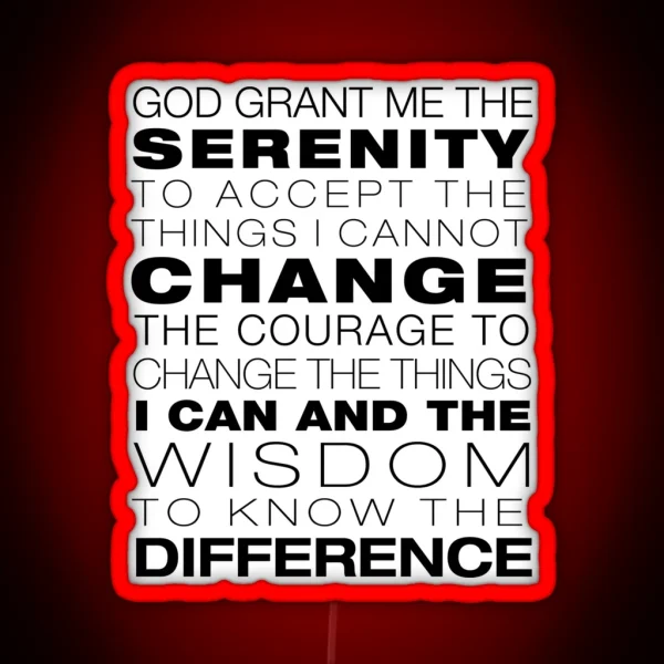 Serenity Prayer RGB Neon Sign
