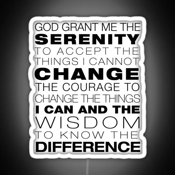 Serenity Prayer RGB Neon Sign